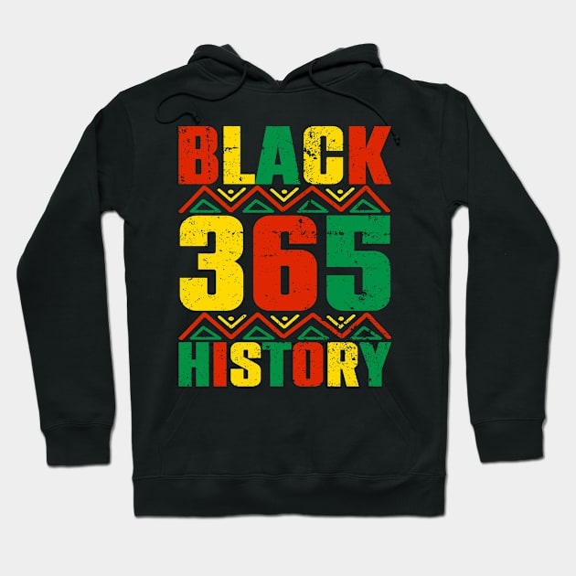 Black History Month 24/7/365 Gift Pride African American Hoodie by ValareanCie